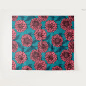Dahlien Wandteppich (Vorderseite (Horizontal))