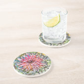 Dahlienblume Getränkeuntersetzer (Seite)