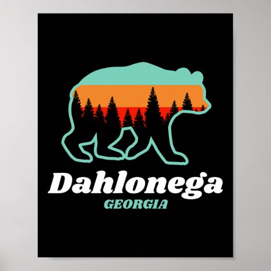 Dahlonega Georgia Bear Mountains Country  Poster (Vorne)