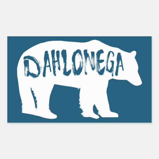 Dahlonega Georgia Bear Rechteckiger Aufkleber (Vorderseite)