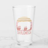 Dahlonega Georgia Retro Bear Glas (Vorderseite)