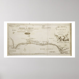 Dahomey and its Environs, from 'The History of Dah Poster