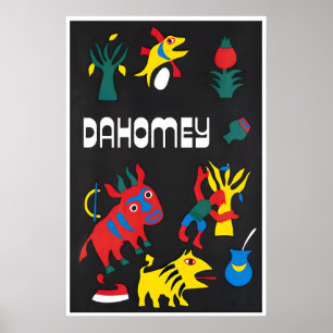 Dahomey-Reiseposter Afrika-Kunst Druck Afrikanisch Poster