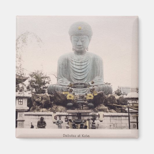 Daibutsu at Kobe, c.1880 (handfarbenes Albumen pr Magnet (Vorne)