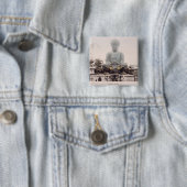 Daibutsu in Kobe, c.1880 (Hand farbiger Button (Beispiel)