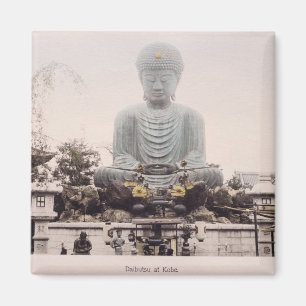 Daibutsu in Kobe, c.1880 (Hand farbiger Magnet