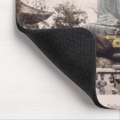 Daibutsu in Kobe, c.1880 (Hand farbiger Mousepad (Ecke)