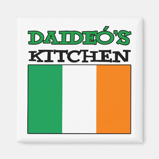 Daideo's Kitchen mit irischer Flagge Magnet (Vorne)