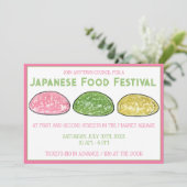 Daifuku Mochi Japan Restaurant Food Festival Einladung (Stehend Vorderseite)