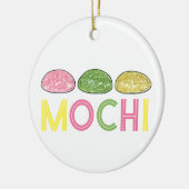 Daifuku Mochi Japanischer Neujahrskuchen Keramik Ornament (Links)