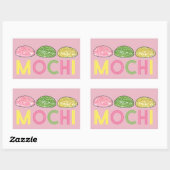 Daifuku Mochi Japanischer Neujahrskuchen Rechteckiger Aufkleber (Blatt)