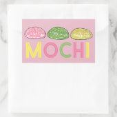 Daifuku Mochi Japanischer Neujahrskuchen Rechteckiger Aufkleber (Tasche)