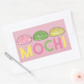 Daifuku Mochi Japanischer Neujahrskuchen Rechteckiger Aufkleber (Umschlag)