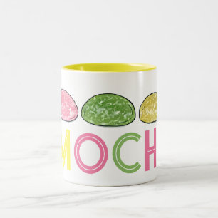 Daifuku Mochi Japanischer Neujahrskuchen Zweifarbige Tasse