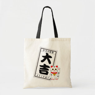 DAIKICHI (Großes Glück) und White Cat Tragetasche