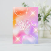 Daily Affirmation, Law of Attraction, Motivational Dankeskarte (Stehend Vorderseite)