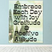Daily Affirmation stretched canva print Leinwanddruck (Insitu (Holzboden))