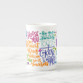 Daily Affirmations Colorful Porzellantasse (Vorderseite)