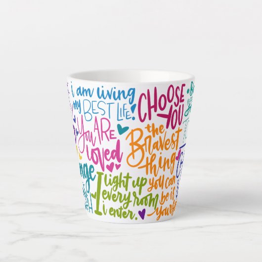 Daily Affirmations Milchtasse (Vorderseite)