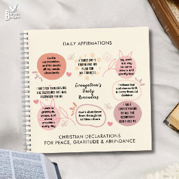 Daily Bible Affirmations Reminders Prayer Notizblock