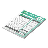 Daily Budget Targets & Tracking  Notizblock (Rotiert)