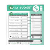 Daily Budget Targets & Tracking  Notizblock (Vorderseite)