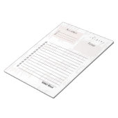 Daily Checklist – Customizable Tear-Off Notepad Notizblock (angewinkelt)