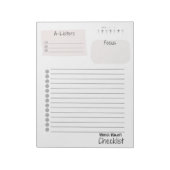 Daily Checklist – Customizable Tear-Off Notepad Notizblock (Rotiert)