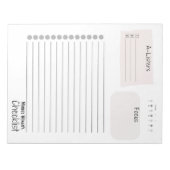 Daily Checklist – Customizable Tear-Off Notepad Notizblock (Vorderseite)