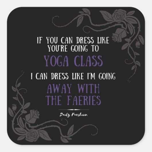 Daily Faeshion Slogan - Schwarzer Sticker (Vorderseite)