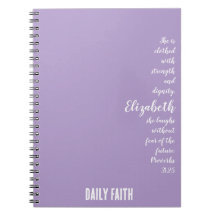 Daily Faith - Custom Proverbs Notebook for Women