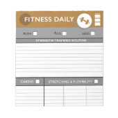 Daily Fitness Workouts Notizblock (Vorderseite)