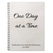 Daily Focus Journal - One Day at a Time Notebook Notizblock (Vorderseite)