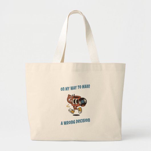Daily Funny Tote Bag – Retro Aesthetic Canvas  Jumbo Stoffbeutel (Vorne)