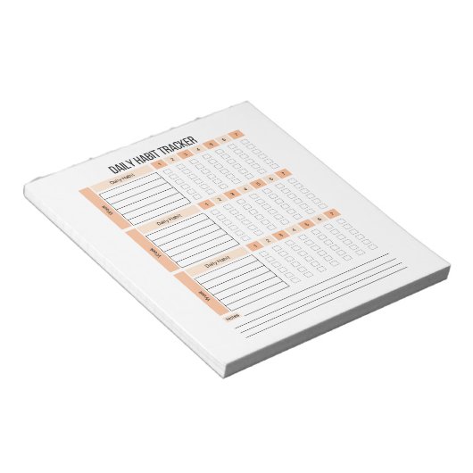 Daily Habit Tracker Notepad Notizblock (angewinkelt)