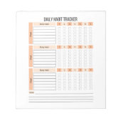 Daily Habit Tracker Notepad Notizblock (Vorderseite)