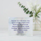 Daily Journey Marriage Quote Postcard Postkarte (Stehend Vorderseite)