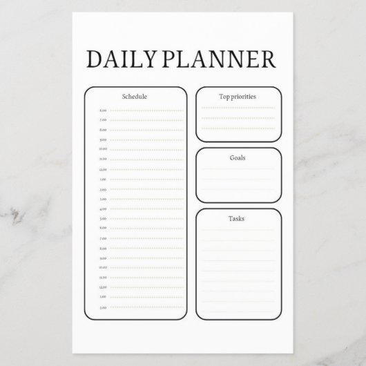 Daily Learning Planner Flyer (Vorne)