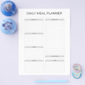 Daily Meal Planner | Simple Minimalistic Clean Flyer (Einzeln)