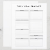 Daily Meal Planner | Simple Minimalistic Kitchen (Vorne/Hinten)