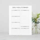 Daily Meal Planner | Simple Minimalistic Kitchen (Stehend Vorderseite)