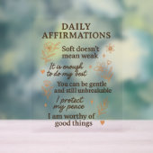 Daily Mental Health Reminder  | Self Love Healing  Acrylschild (Neutral)