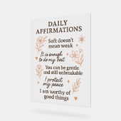 Daily Mental Health Reminder  | Self Love Healing  Acrylschild (Winkel)