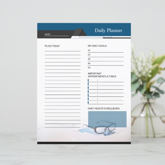 Daily, Monthly Planner Template (Stehend Vorderseite)