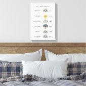 Daily Mood Forecast – Minimalist Mood Canvas Leinwanddruck (Insitu (Schlafzimmer))