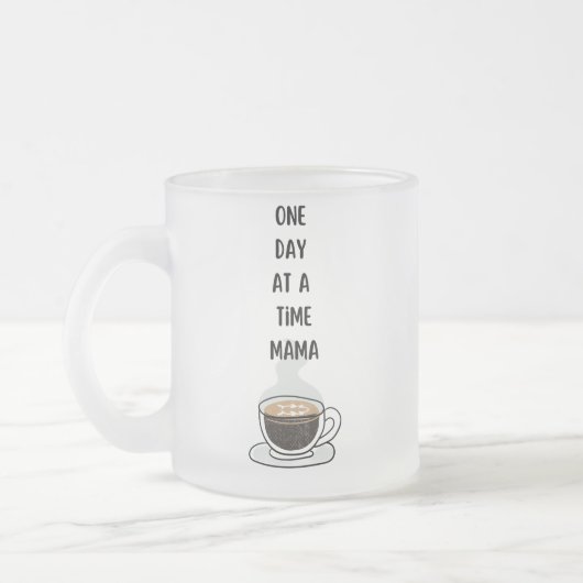 Daily Motivation Mug- Frosted Glass Mattglastasse (Links)