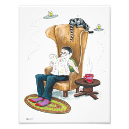 Daily News Space Alien - Kunstdruck Fotodruck