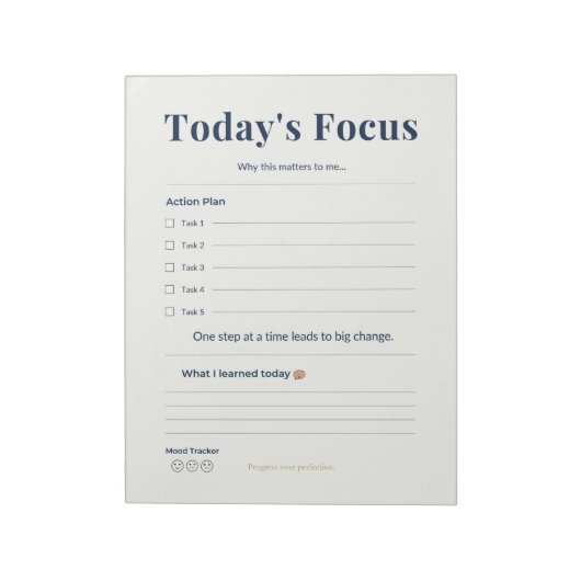 Daily Notepad | Tasks & Notes | Planner Page Notizblock (Rotiert)