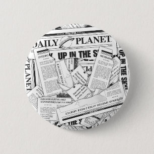 Daily Planet Muster - White Button