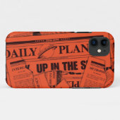 Daily Planet Pattern - Red Case-Mate iPhone Hülle (Rückseite (Horizontal))